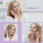 6 Pack Reading Glasses for Women Men, Spring Hinge Eyeglasses Blue Light Blocking Anti Eyestrain Computer Readers