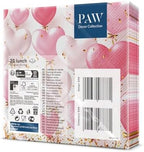 PAW Paper Napkin 3 Ply (33 x 33 cm) I Pack of 20 Perfect for Birthdays, Parties, Weddings, Kommunion and Celebrations, Table Decoration – Pink Heart Balloons