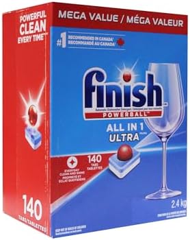 Finish Powerball Automatic Dishwasher Detergent, All in 1 Ultra Powerful Clean, 2.4 KG - 140 Tabs