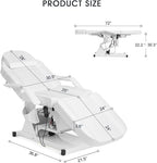 Artist hand Facial Bed for Esthetician Massage Table Beauty Bed Medical Aesthetic Tattoo Chair with 3 Motor Electrical Adjustments (White)