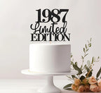 Limited EDITION 1987 Cake Topper - Black Glitter Happy 39th Birthday Party Cake Decoration Supplies, Cheer to 39 Years Cake Bunting Decor for 39th Birthday Party Photo Booth Props