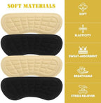 MAGICLULU Replaceable Heel Cushion Inserts 4 Pairs Wear-Resistant Adhesive Heel Liners with Soft Pads for Women’s Shoes and Flats