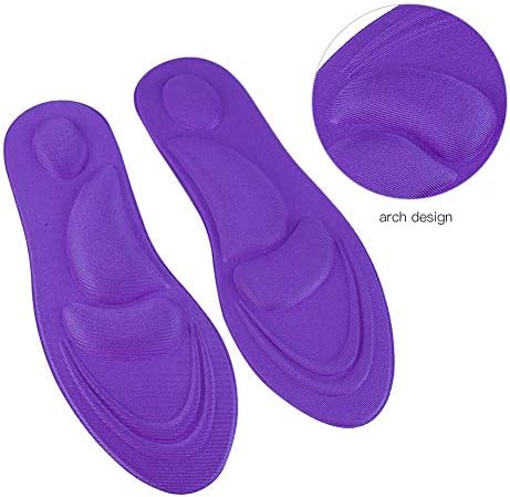 Yctze Black Orthotic Shoe Insoles with Arch Support, Flat Foot Relief Memory Foam Pads, Protective and Comfortable for Men, Suitable for Sport, Hiking, and Work Shoes (Female)
