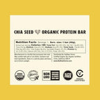 NutRaw Organic Chia Seed Bar, 12 Pack (1.4 oz) – Vegan Protein Bar with 8g Plant Protein & 6g Fiber – Clean Ingredient Chia Snack Bar, Gluten Free, No Added Sugar