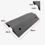 Bridge Driveway Curb Ramp - 3" 4" Rise Transition 16" 32" Wide - Rubber Threshold for Wheelchair, Non-Slip Heavy Duty for Doorways Entryway (3" Rise/80x40x8cm)
