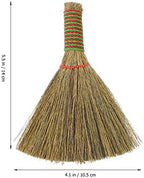 SHERCHPRY Desktop Broom Small Hand Broom 5.11X4.13X0.70In Straw Bristle Mini Whisk for Table Pc Keyboard Dust Cleaning Household Use 2 Pack