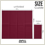 Party Solids Burgundy Dinner Napkins Disposable 8" x 4" Folded - 40 Pcs 2 Ply Burgundy Napkins Disposable Paper Guest Towels for Bathrooms, Dinners, Everyday Parties & Party Supplies