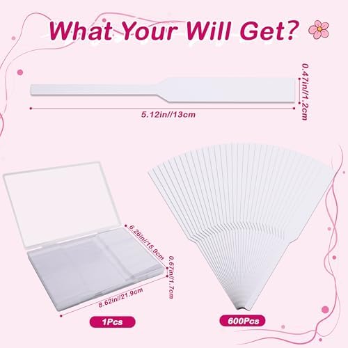600 Pieces Perfume Tester Strips with Storage Box, Larbeti Paper Fragrance Tester Strips Disposable Essential Oils Test Card White Fragrance Blotter Paper Cards