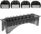 BRRNOO Clipper Guard Holder - Rectangular Plastic Guide Comb Storage Box with 10 Grid, for Barbershop, Universal Base for Cordless Hair Combs, Electric Limit Tools Supplies