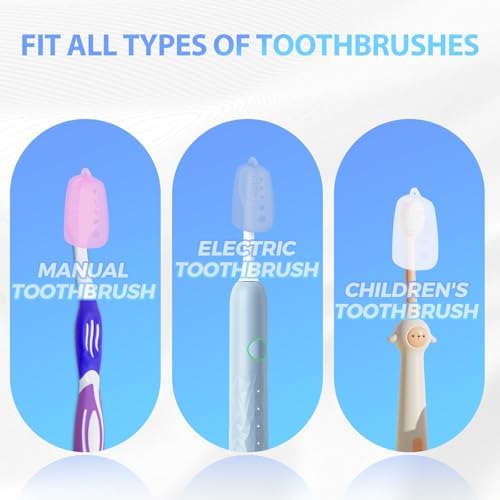 5 Packs Toothbrush Covers, Silicone Toothbrush Covers Caps for for Electric Toothbrush Replacement Head & Manual Toothbrush, Toothbrush Travel Essentials