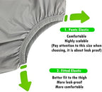 AQX Adult Leakproof Underwear for Incontinence, Washable Low Noise Reusable Adult Diaper Cover, Grey Plastic Pants Cover Unisex 2Pcs