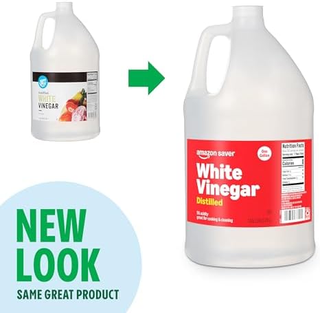 Amazon Saver, Distilled White Vinegar, Great for Cooking and Cleaning, 128 Fl Oz