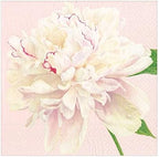 Caspari Duchess Peonies Paper Luncheon Napkins in Blush, 20 Per Package