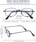 MMOWW Makeup Reading Glasses for Women Metal Frame Flip Down Magnifying Cosmetic Readers Blue Light Blocking