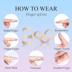 Oval Finger Splint 8 pcs, Finger Splints for Arthritis, Mallet Finger, Trigger Finger Splint, hypermobility(EDS) finger For Thumb/Middle,/Index/Pinky or Ring Finger (Large(5,6,7,8,9,10,11,12))