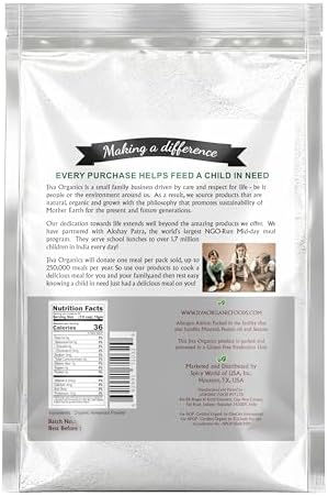 Jiva Organics Organic Arrowroot Flour (Powder) 2 Pound Bag - Raw, Non-GMO, Gluten Free