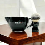 The Goodfellas' smile Scuttle Shave Mug (BLACK) - Ceramic Shaving Bowl That Keeps Lather Rich & Hot, Handmade Quality, Get a Barbershop Shave At Home Daily, Great Gift