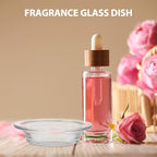 2Pcs Replacement Wax Warmer Dish, 4.5in Glass Transparent Aromatherapy Essential Oil Diffuser Dishes for Home, Office, or Meditation