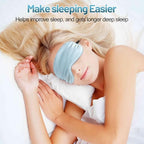 Sleep Mask, Silk Eye Mask for Sleeping with Adjustable Strap, Blindfold Eyeshade for Men & Women, Comfortable & Soft Eye Cover Eyeshade for Night Sleep (Light Blue)