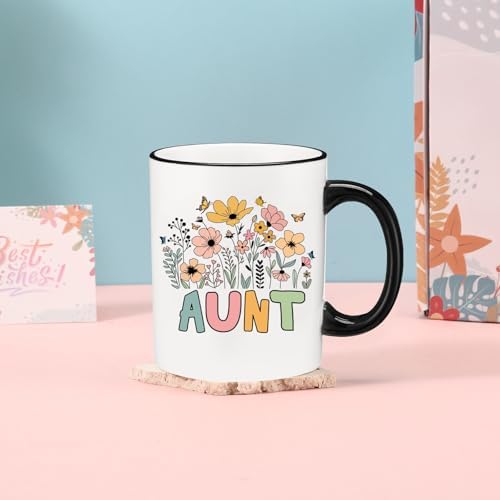 Aunt Gift Box Set Mothers Day Gifts for Auntie from Niece Nephew Unique Birthday Gift Basket for Aunt Best Auntie Ceramic Mug Gifts