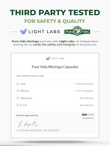PURA VIDA MORINGA Organic Moringa Leaf Powder, Premium 100% Leaf Powder Single Origin - USDA Organic Moringa Oleifera, Perfect for Smoothies & Recipes, 8 oz