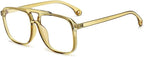 Large Aviator Fatigue Relieve Anti Blue Light Reading Glasses Oversized Computer Readers Eyeglasses Flat Light Mirror