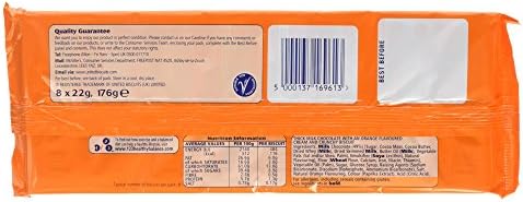 Club Bars Orange Chocolate Biscuits, 176 g
