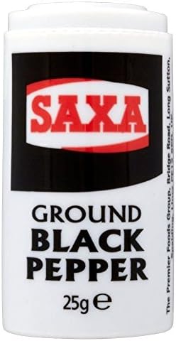 Saxa Ground Black Pepper (25g) - Pack of 2