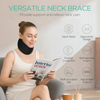 VOYOR-HEALTH Neck Brace, Neck Stretcher for Sleeping, Adjustable Cervical Collar Relieves Pain and Spine Pressure, Neck Support Soft Foam Wraps, Keep Vertebrae Stable for Women & Men NB100