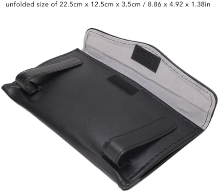 Tyenaza Car Tissue Holder, PU Leather Space Saving Odorless Easy to Clean Sun Visor Napkin Dispenser(Black)