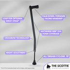 Scottie Cane - Ultimate Comfort, Stability and Balance - HSA/FSA Eligible - Adjustable Heavy Duty Walking Cane for Seniors, Men, Women - Stylish and Travel-Ready - Strong Support Cane