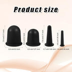 4pcs Silicone Cupping Sets, 4 Sizes Anti Cellulite Cup Massager Comfortable Massage Cups for Cupping Vacuum Suction Cup Cellulite Remover for Body and Face