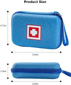 Gealaek Diabetes Supply Case with Hard Shell, Diabetic Organizer Carrying Case Portable Glucose Meter Storage Bag (Blue)