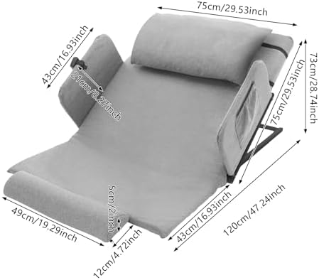 Electric Lifting Backrest, 350.53 Lbs Capacity Auxiliary Backrest, Lifting Adjustable Bed Back Rest with Supporting Legs for The Elderly Disabled Patients