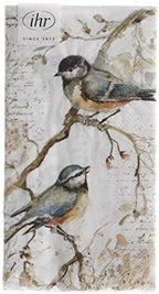 IHR 3-Ply Paper Napkins, 16-Count Guest Size, Happy Little Titmice