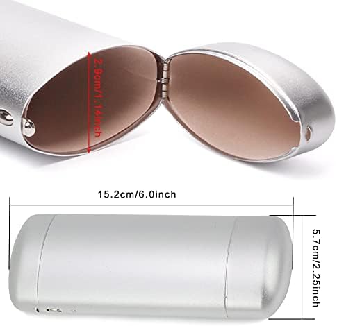 EZESO Glasses Case Spectacle Case Box Aluminum Lattice Nearsighted Eyeglass Case for Small Frame (2 pcs Lattice Silver)