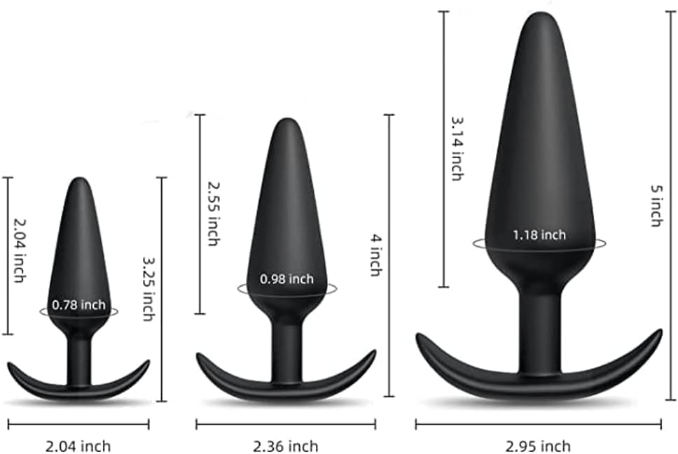 New Portable 3pcs Silicone Butt Training Tool Anales Trainer Set Plug Butt for Women Trainer Kit Adult Toys Relaxing Toys Tool for Men Women Sunglasses ZFH-9