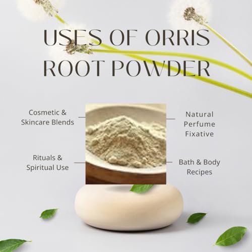 Organic Orris Root Powder | 100% Pure & Natural | 4 Ounces | Aromatic & Therapeutic Herb