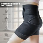 Boxiki Hip Brace for Sciatica Pain Relief - Adjustable Groin Compression Wrap Support for Thigh, Hamstring, Arthritis, Bursitis and Injuries - Sciatic Nerve Brace for Men & Women for Left Leg - Large