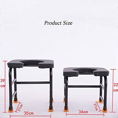 Non-Slip Potty Chair Bedside Commode Seat Portable Toilet with Safety Steel Frame Non-Slip Leg Pad for Seniors, Disabled, Handicapped