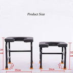 Non-Slip Potty Chair Bedside Commode Seat Portable Toilet with Safety Steel Frame Non-Slip Leg Pad for Seniors, Disabled, Handicapped