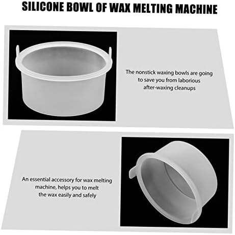 1pc Silicone Wax Melting Bowl for Hair Removal Easy to Clean Wax Warmer Accessory for Home Use Non-stick Inner Pot for Waxing Mixing and More