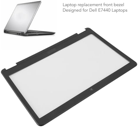 Laptop LCD Front Bezel Cover for E7440, Replacement LCD Front Bezel Frame with Precise Camera Cutout, ABS Black Bezel Compatible with Latitude E7440 Notebook