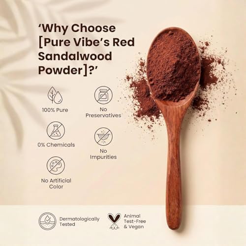 Red Sandalwood Powder | Pure Raktha Chandan for Face Pack, Tan Removal & Glowing Skin | Natural Laal Chandan for Pooja, Ubtan & Ayurveda Rituals(100gm)