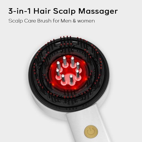 3 in 1Hair Scalp Massager - Oil Applicator Scalp Care Brush, Portable for Men & Women, IPX7 Waterproof Electric Scalp Brush