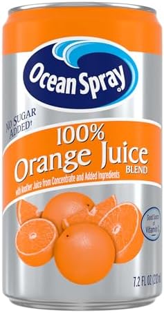 Ocean Spray® 7.2 Oz 100% Orange Juice Blend Juice Drink Mini Can (Pack of 24)