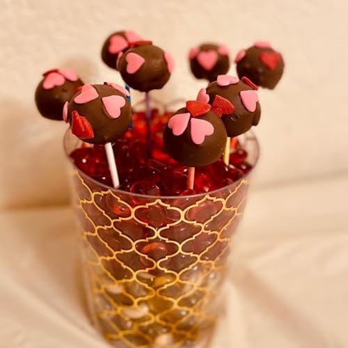 Red & Pink Edible Valentine's Day Candy Heart Shaped Sprinkles Cake Cupcake Toppers Cookie Decorations Sweet Dessert Sprinkle for Wedding Cake Decorating