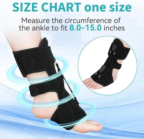 Plantar Fasciitis Night Splint - Upgrade Therapeutic Support Brace for Plantar Fasciitis, Foot Drop & Achilles Tendonitis, Fits Men & Women(1PC,Black)