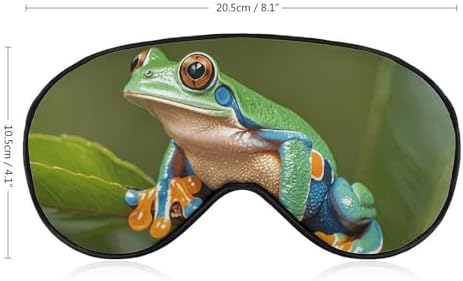 Sleep Mask for Men Women Peace Tree Frogs Eye Cover for Sleeping Breathable Sleep Eye Mask with Adjustable Elastic Strap Light Blocking Eyeshade for Night Sleeping Nap