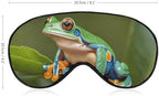 Sleep Mask for Men Women Peace Tree Frogs Eye Cover for Sleeping Breathable Sleep Eye Mask with Adjustable Elastic Strap Light Blocking Eyeshade for Night Sleeping Nap